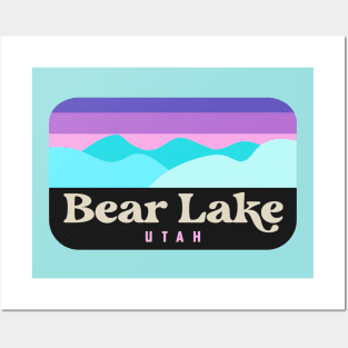 Bear Lake Utah Camping Retro Badge Posters and Art